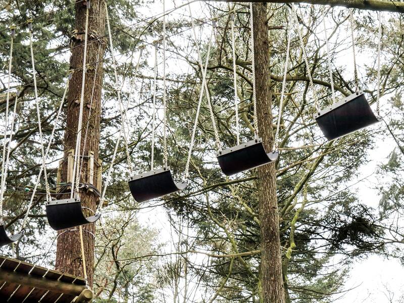 Aufnahme eines Kletterpark-Weges.